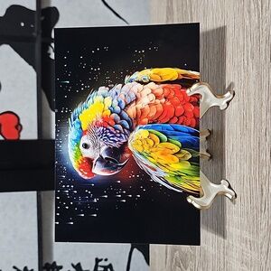 4x6 Parrot Watercolor‎ Bird Oil Painting Art Fantasy Print